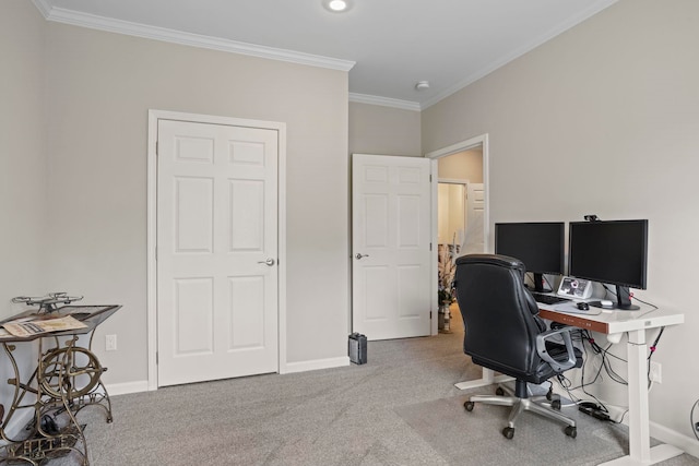 140 Vera Ln, Columbus, NC 28722 - office area with carpet and crown molding