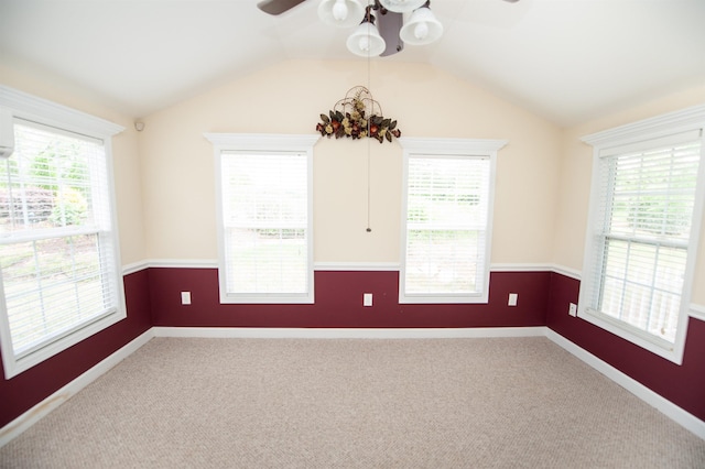 441 Rexford Dr, Moore, SC 29369 - carpeted empty room with healthy amount of natural light, lofted ceiling, and ceiling fan