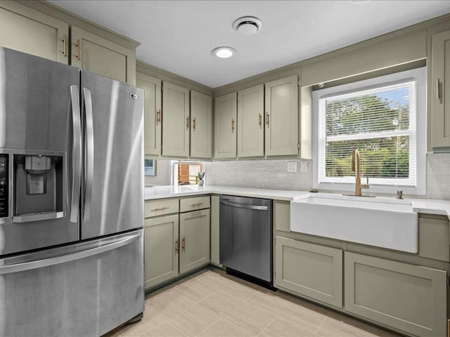 207 Bartlett St, Mauldin, SC 29662 - kitchen with stainless steel appliances, light countertops, and tasteful backsplash