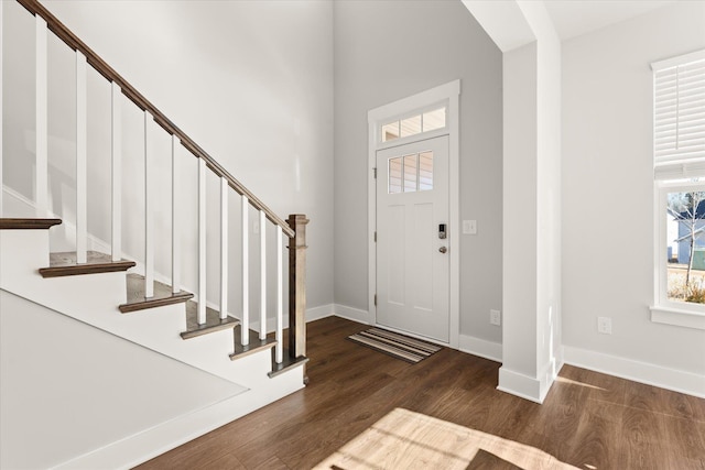 424 Granbury Dr, Duncan, SC 29334 - entryway featuring plenty of natural light, stairs, and wood finished floors