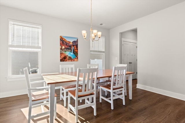 424 Granbury Dr, Duncan, SC 29334 - dining room featuring a chandelier, wood finished floors, and healthy amount of natural light