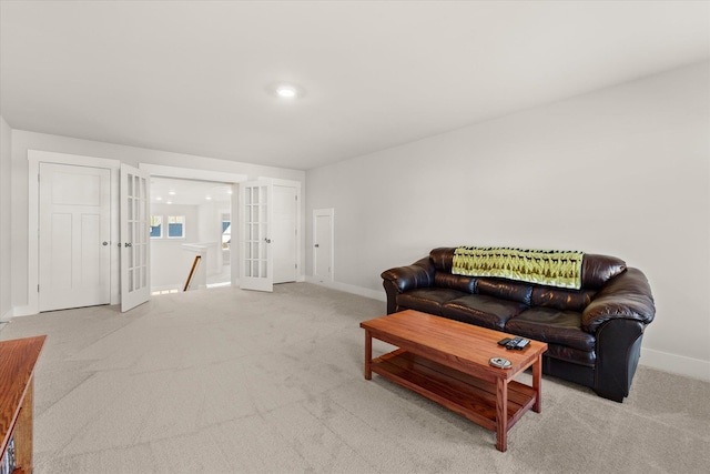 424 Granbury Dr, Duncan, SC 29334 - living area featuring french doors, carpet flooring, and recessed lighting