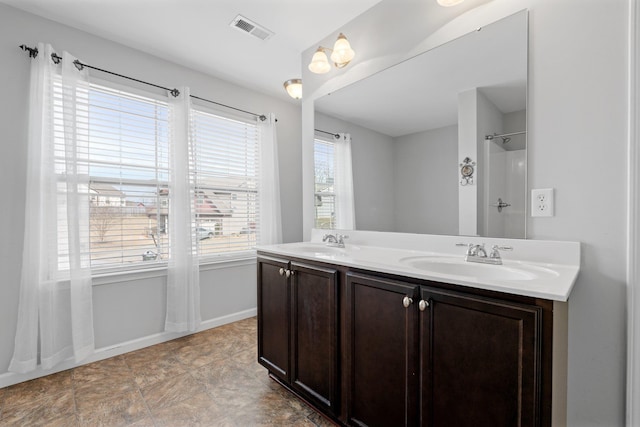 212 Dayside Ct, Greer, SC 29651 - full bath with double vanity and baseboards