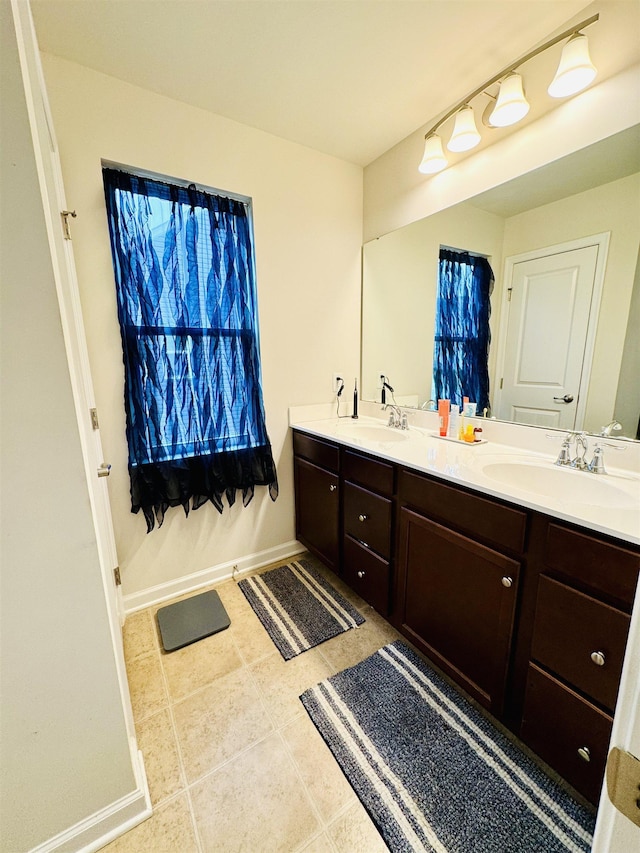 411 Triple Crown Way, Spartanburg, SC 29301 - full bathroom with double vanity and tile patterned floors