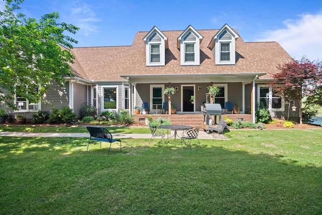 270 Watkins Rd, Campobello, SC 29322 - rear view of house with a porch, roof with shingles, and a lawn