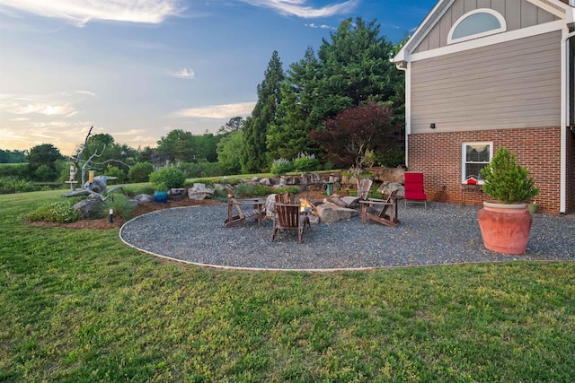 270 Watkins Rd, Campobello, SC 29322 - view of patio / terrace with an outdoor fire pit