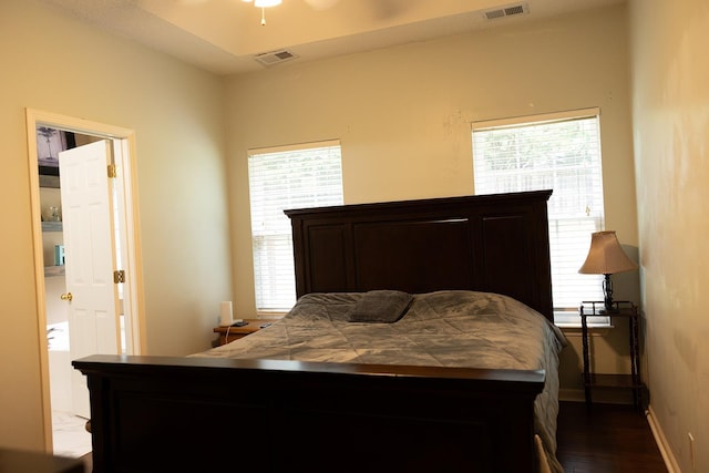 413 N Sweetwater Hills Dr, Moore, SC 29369 - bedroom featuring multiple windows and dark wood-style floors