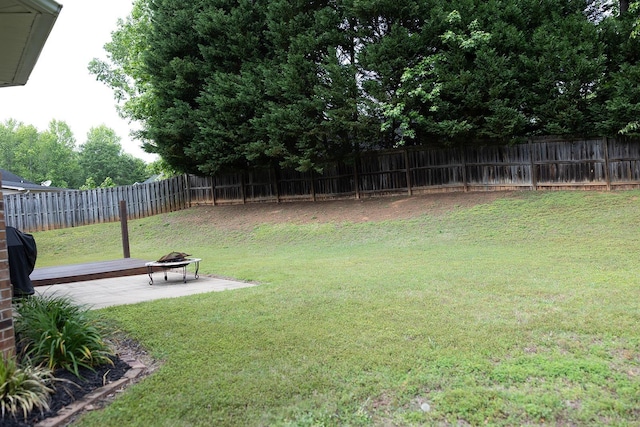 413 N Sweetwater Hills Dr, Moore, SC 29369 - fenced backyard with a patio area and an outdoor fire pit