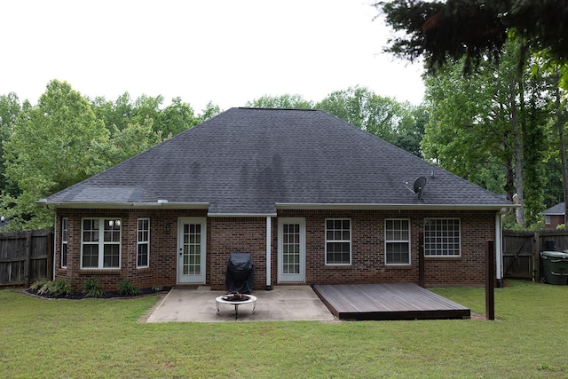 413 N Sweetwater Hills Dr, Moore, SC 29369 - back of house featuring brick siding, a patio, and a shingled roof