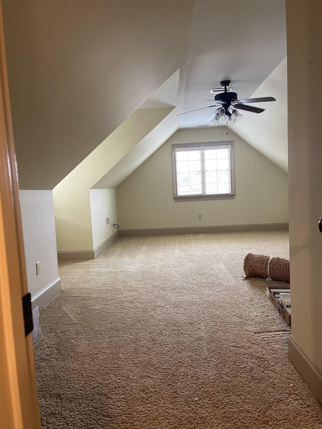 204 Tuscan Ridge Trl, Inman, SC 29349 - additional living space featuring carpet flooring, a ceiling fan, and vaulted ceiling