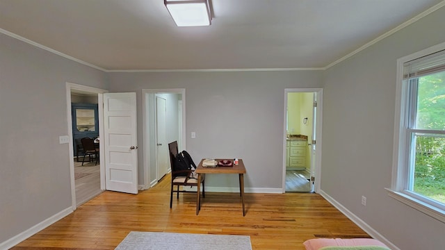 311 Hart St, Union, SC 29379 - office space featuring healthy amount of natural light, light wood-style flooring, and ornamental molding