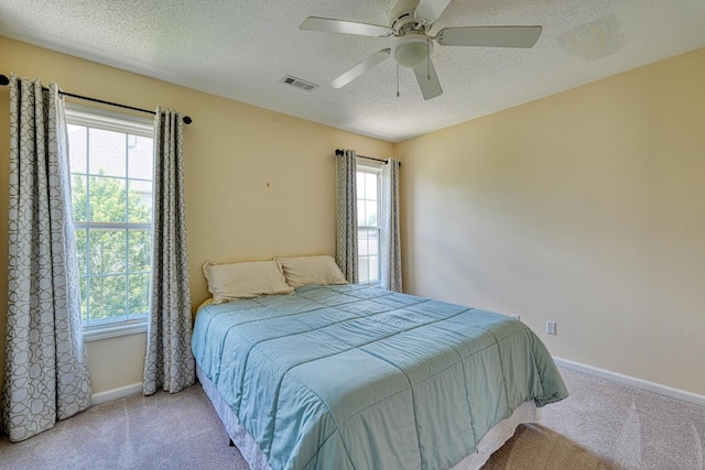 15 Arbours W Ln, Moore, SC 29369 - carpeted bedroom featuring a textured ceiling and a ceiling fan