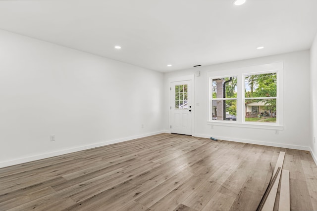 139 Carolina Ave, Spartanburg, SC 29306 - empty room with recessed lighting and light wood-style floors