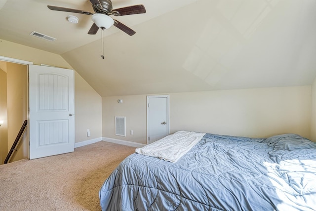 202 Buxton Ct, Easley, SC 29642 - carpeted bedroom with lofted ceiling and a ceiling fan
