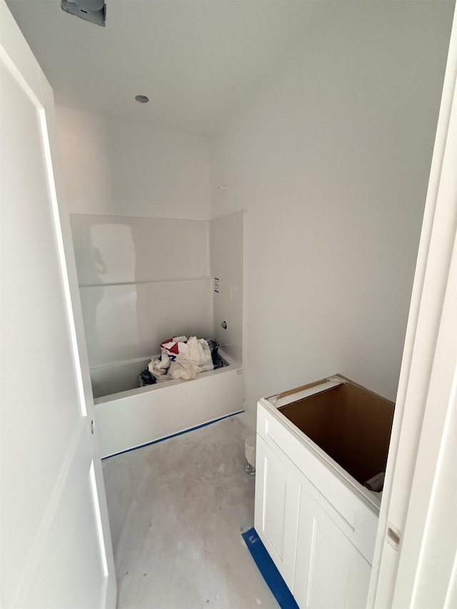 210 Foxfire Rd, Cowpens, SC 29330 - bathroom featuring unfinished concrete floors and a bath