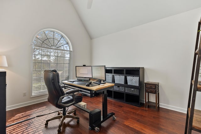 413 Rambling Rose Way, Moore, SC 29369 - office with high vaulted ceiling and wood finished floors