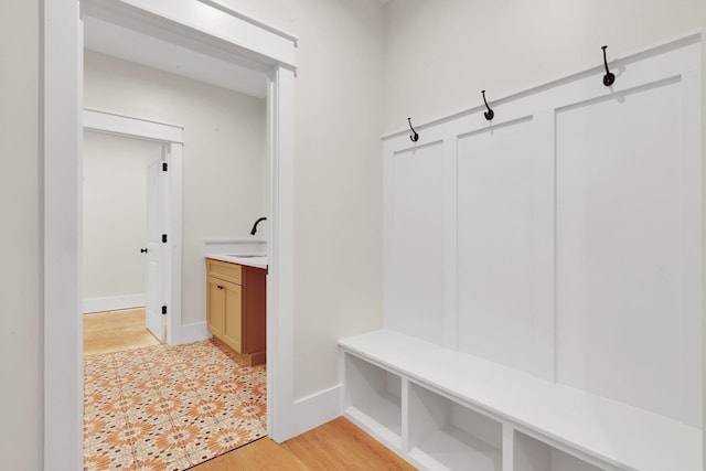 3963 Pennington Rd, Greer, SC 29651 - mudroom with light wood-type flooring and baseboards