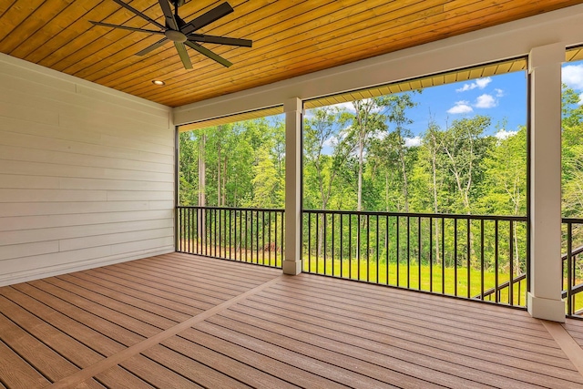 3963 Pennington Rd, Greer, SC 29651 - deck featuring ceiling fan