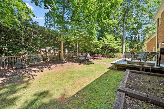 155 Lake Park Dr, Spartanburg, SC 29301 - view of yard featuring a wooden deck