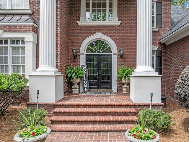 458 Carolina Club Dr, Spartanburg, SC 29306 - property entrance with french doors and brick siding
