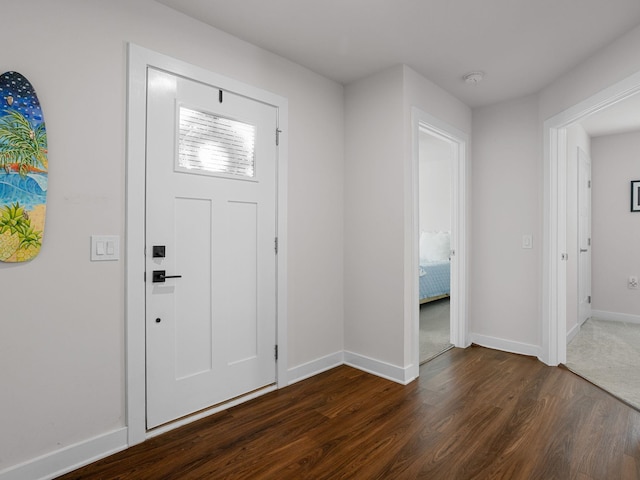 514 Olivia Springs Dr, Spartanburg, SC 29302 - foyer entrance with dark wood-style floors and baseboards