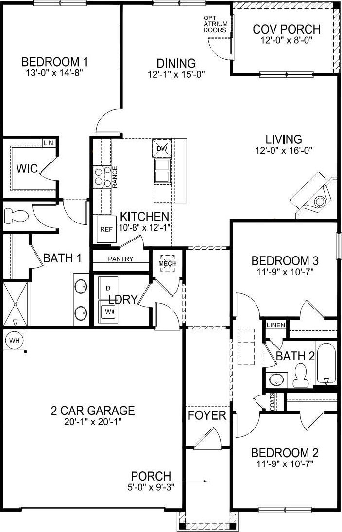 1358 Chamomile Ct, Lyman, SC 29365 - view of home floor plan