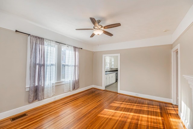 91 Lawrence St, Lyman, SC 29365 - spare room with a ceiling fan and light wood-type flooring
