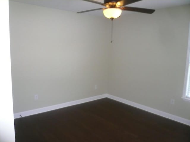 415 Abernathy Rd, Inman, SC 29349 - spare room with a ceiling fan and dark wood-style floors