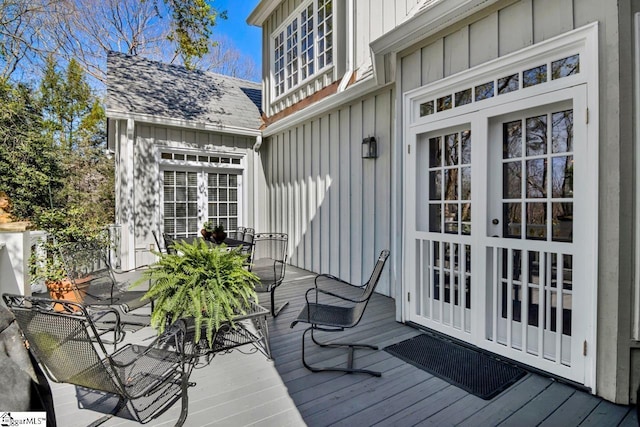 735 Jackson Grove Rd, Landrum, SC 29356 - wooden deck with french doors