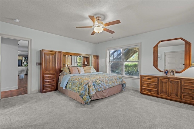 135 Neal Pointe Dr, Chesnee, SC 29323 - bedroom featuring carpet floors, a ceiling fan, and a textured ceiling