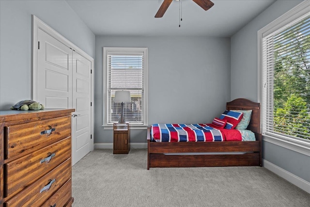 135 Neal Pointe Dr, Chesnee, SC 29323 - carpeted bedroom featuring multiple windows and ceiling fan