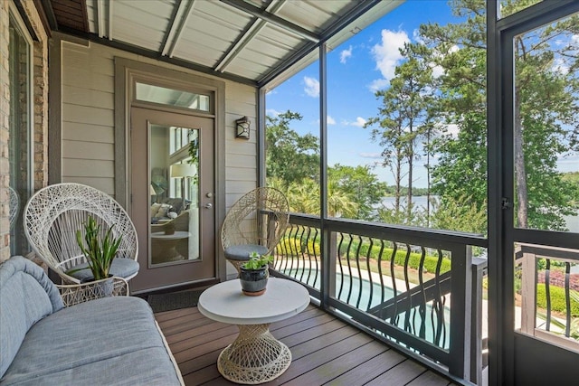 135 Neal Pointe Dr, Chesnee, SC 29323 - sunroom / solarium with a water view