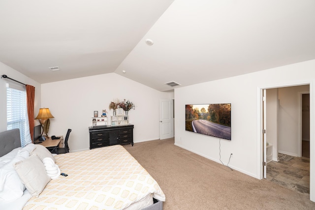 912 Brynderwen Pl, Lyman, SC 29365 - carpeted bedroom with vaulted ceiling and baseboards