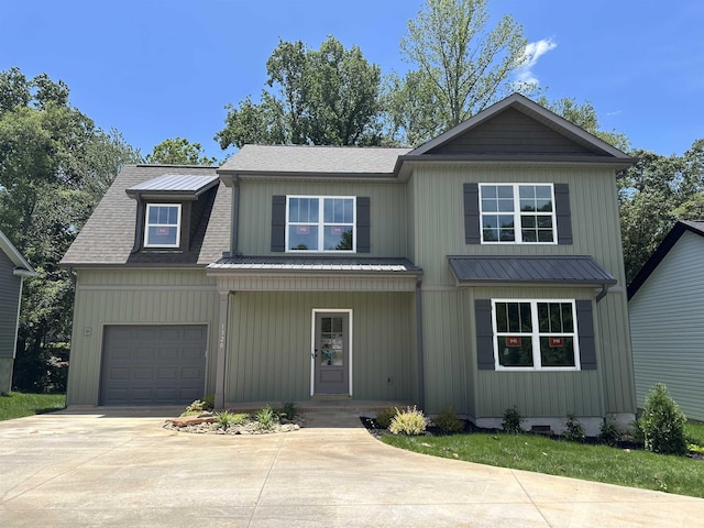 1320 Shoresbrook Rd, Spartanburg, SC 29301 - view of front facade featuring driveway and a metal roof