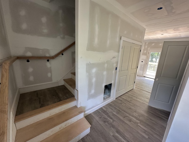 1320 Shoresbrook Rd, Spartanburg, SC 29301 - stairs featuring wood finished floors