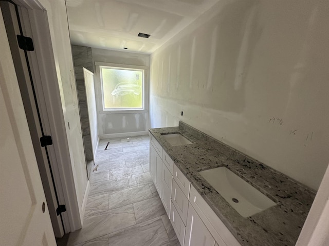 1320 Shoresbrook Rd, Spartanburg, SC 29301 - bathroom with double vanity and marble finish floors