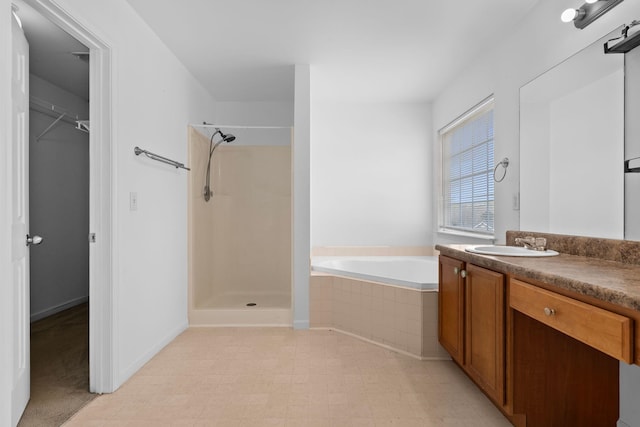 100 Maximus Dr, Greer, SC 29651 - full bath with a bath, vanity, a shower, and a walk in closet