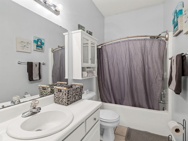110 Hidden Ridge Dr, Spartanburg, SC 29301 - bathroom with vanity, shower / tub combo, and tile patterned flooring