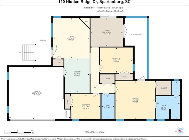 110 Hidden Ridge Dr, Spartanburg, SC 29301 - view of room layout