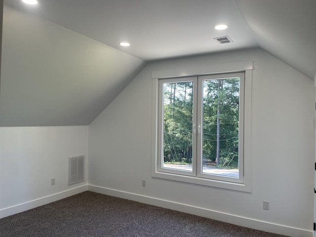 115 Hickory Hollow Rd, Inman, SC 29349 - bonus room featuring vaulted ceiling, recessed lighting, and dark colored carpet