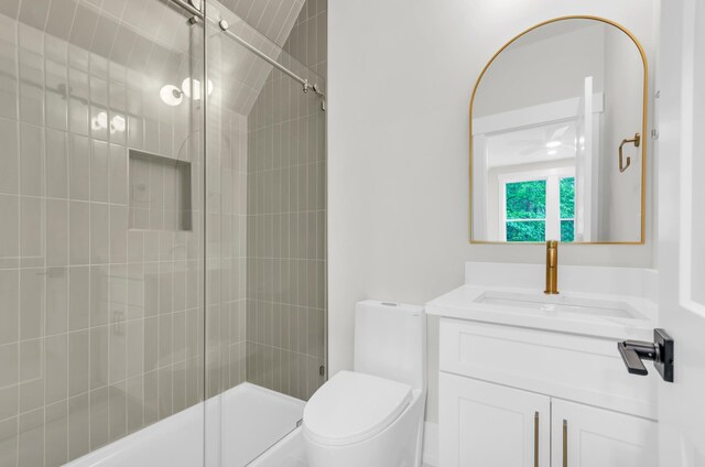 120 Thomason View Rd, Fountain Inn, SC 29644 - bathroom with vanity and a stall shower
