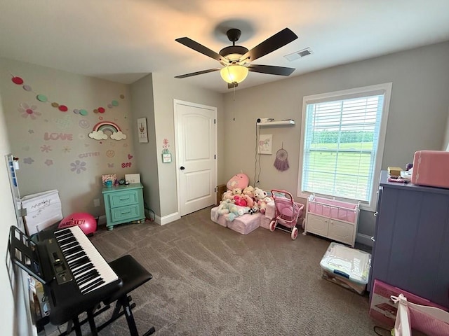 115 Rolling Mill Rd, Gaffney, SC 29340 - bedroom featuring dark carpet and a ceiling fan