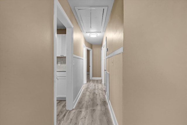 504 Hilda St, Spartanburg, SC 29306 - hallway with attic access and light wood-style flooring
