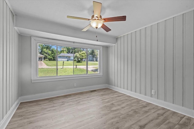 504 Hilda St, Spartanburg, SC 29306 - empty room featuring light wood-style floors and ceiling fan