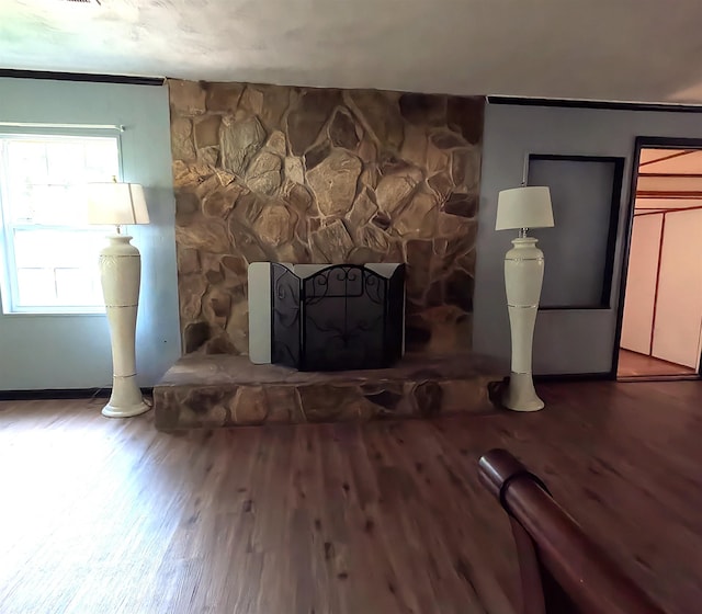 105 Anderson St, Spartanburg, SC 29301 - detailed view of wood finished floors and a fireplace