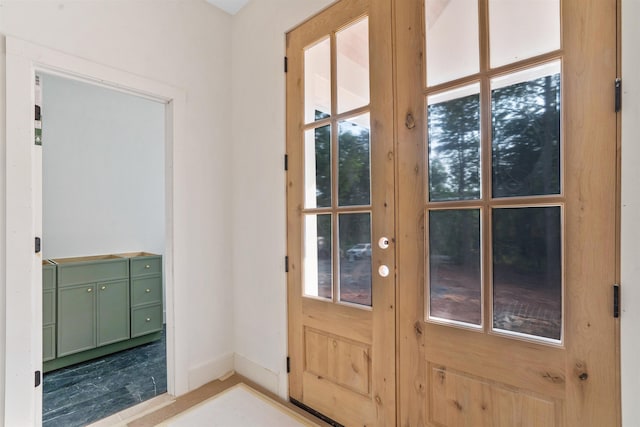 122 Belue Mill Rd, Landrum, SC 29356 - doorway to outside featuring baseboards