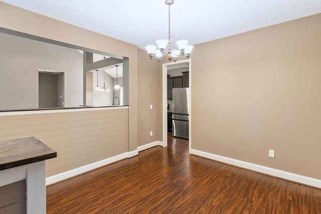 30 Caperton Way, Greer, SC 29651 - unfurnished dining area featuring a chandelier and wood finished floors