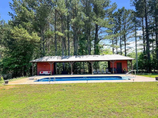 355 Blue Ridge Rd, Campobello, SC 29322 - outdoor pool with a lawn and a gazebo