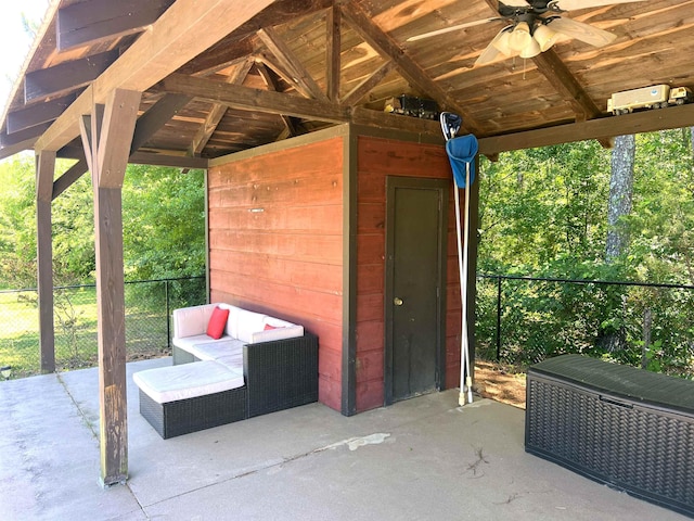 355 Blue Ridge Rd, Campobello, SC 29322 - view of patio with a ceiling fan