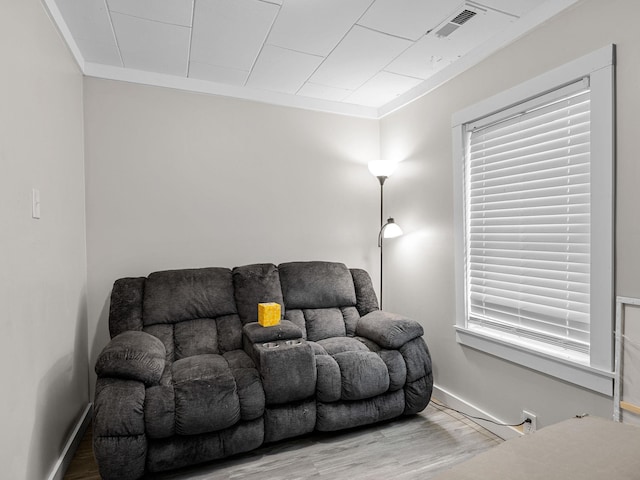 24 Oak St, Spartanburg, SC 29306 - living area with wood finished floors and crown molding